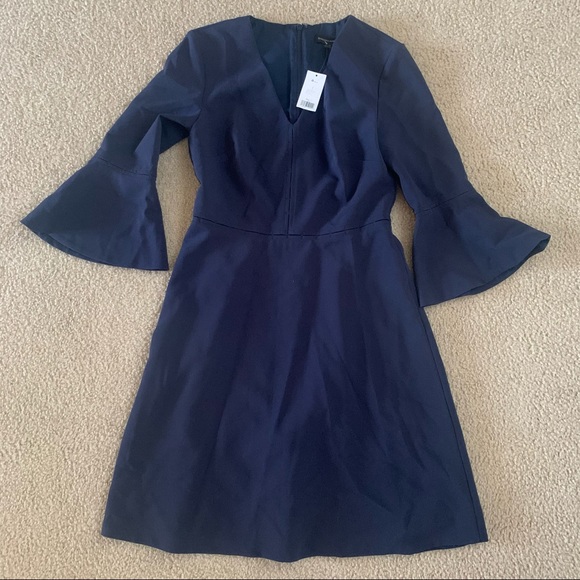Banana Republic | Flutter Sleeves Navy Dress - Picture 3 of 7